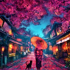 Схема вышивки «japan street»