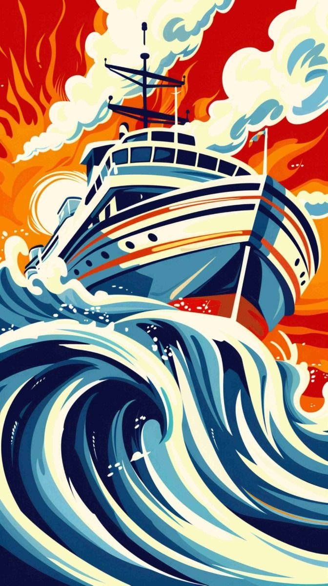 корабль - рисунок - оригинал