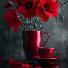 Схема вышивки «маки»