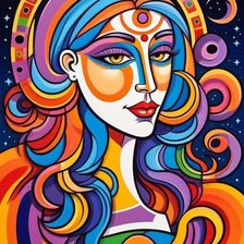 Схема вышивки «дама»