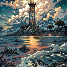 Схема вышивки «маяк»