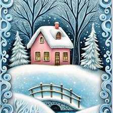 Схема вышивки «зима»