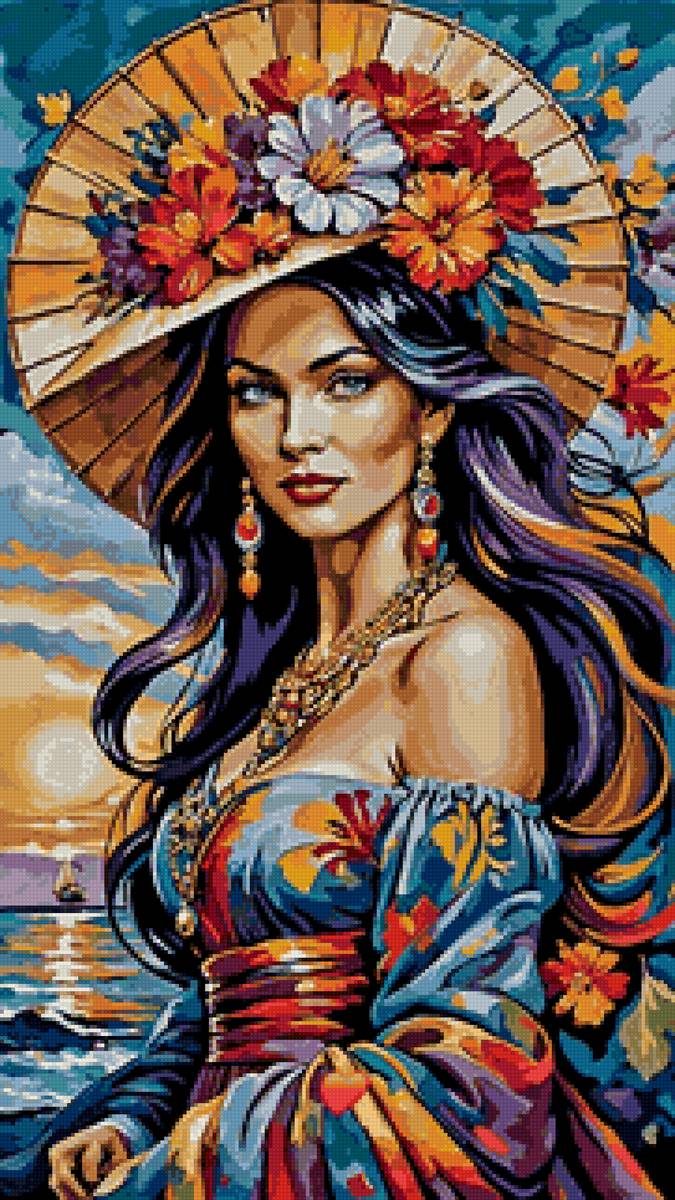 дама - рисунок - предпросмотр