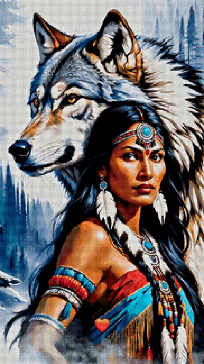 индианка - рисунок - предпросмотр