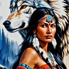 Схема вышивки «индианка»