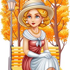 Схема вышивки «дама»