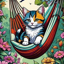 Схема вышивки «котенок»