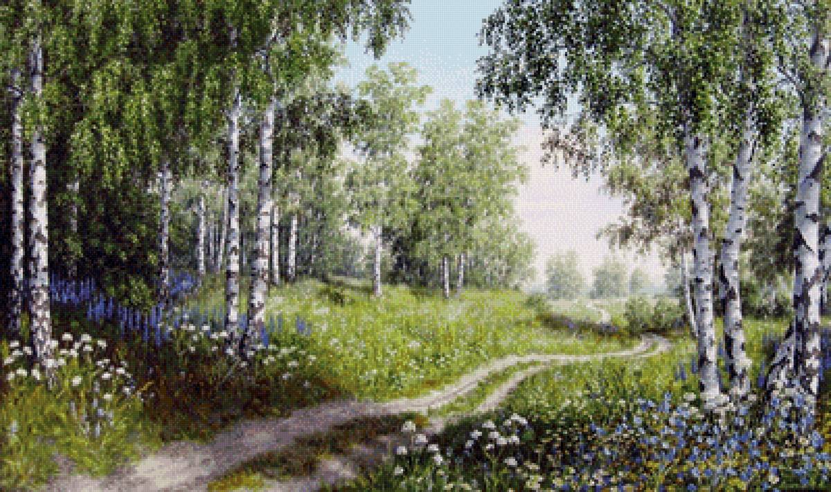 Берёзовая роща. Аркадий Михайлов - русские художники - предпросмотр