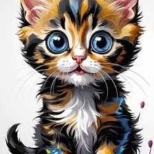 Схема вышивки «котенок»