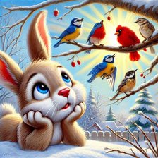 Схема вышивки «зайка»