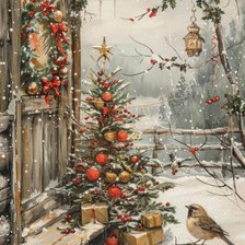 Схема вышивки «Новогодняя зима»