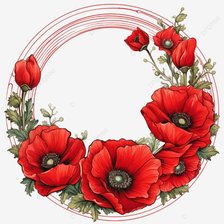 Схема вышивки «маки»