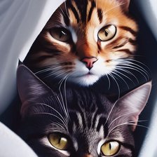 Схема вышивки «коты»