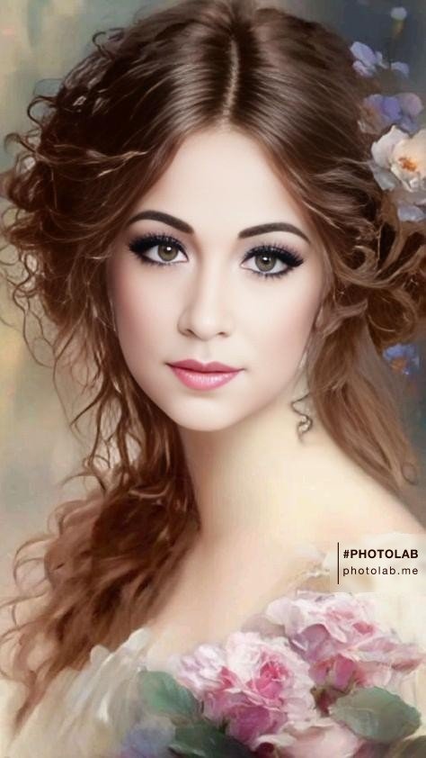 Дама с цветком - оригинал