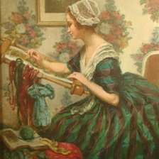 Схема вышивки «Вышивальщица»