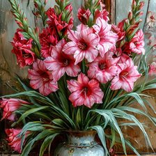 Схема вышивки «Букет гладиолусов»