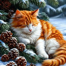 Схема вышивки «Котик»