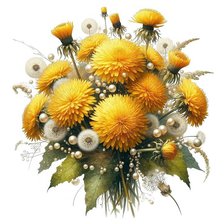 Схема вышивки «Одуванчики»