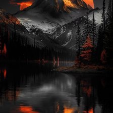 Схема вышивки «Оранжевая луна»