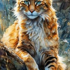 Схема вышивки «кот»