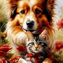 Схема вышивки «собака»