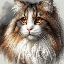 Схема вышивки «кошка»