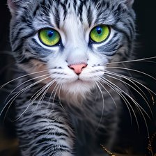 Схема вышивки «кот»