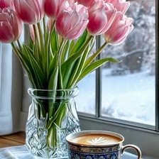 Схема вышивки «Зимнее утро»