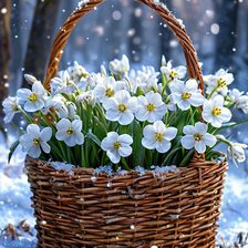 Схема вышивки «Подснежники»