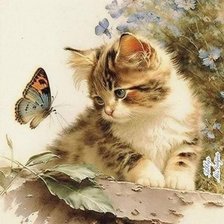 Схема вышивки «Котёнок»