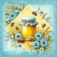 Схема вышивки «🐝 и 🍯»