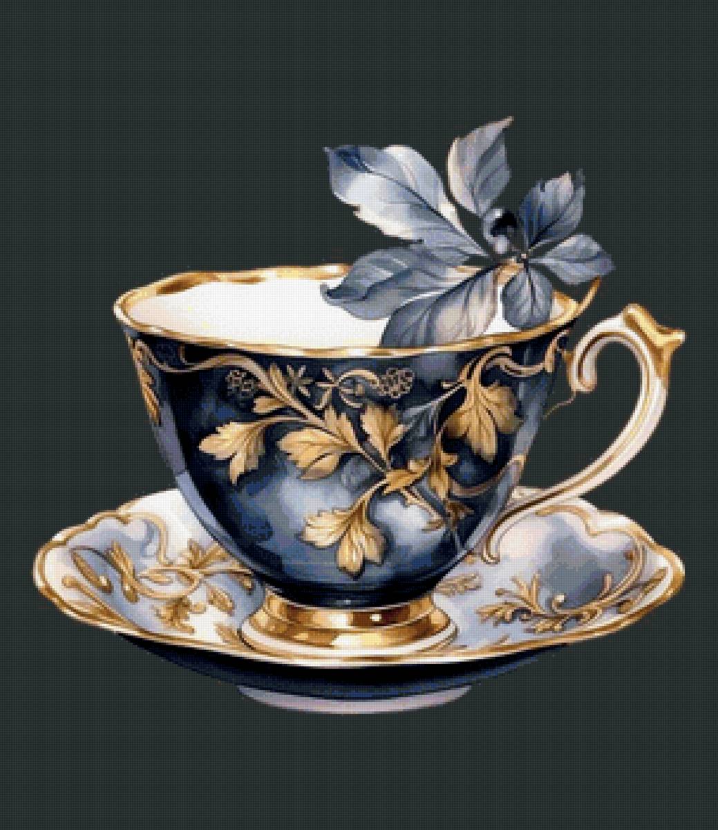 Чашка с блюдцем - чашка с блюдцем - предпросмотр