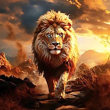 Схема вышивки «Лев»