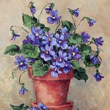 Схема вышивки «Фиалки»