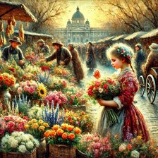 Схема вышивки «Flower market»