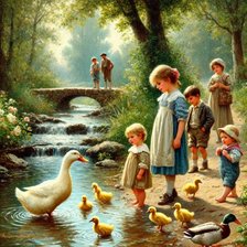Схема вышивки «Family with ducks»