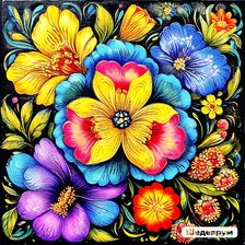 Схема вышивки «ХОХЛОМА»