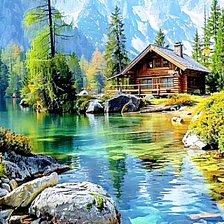 Схема вышивки «Пейзаж»