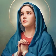 Схема вышивки «Fecioara Maria rugandu-se»