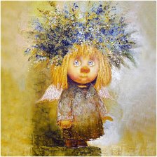 Схема вышивки «ангел»