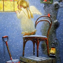 Схема вышивки «ангел»