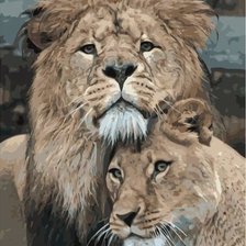 Схема вышивки «Львы»