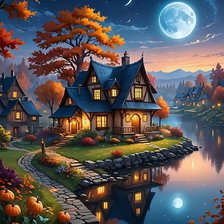 Схема вышивки «Домик»