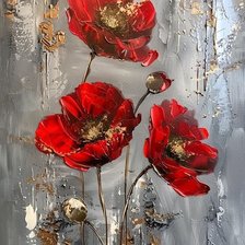 Схема вышивки «маки»