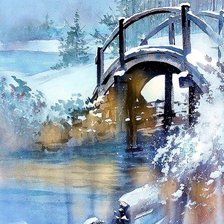 Схема вышивки «мост. по карт. томаса шаллера»