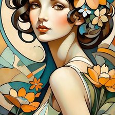 Схема вышивки «дама»