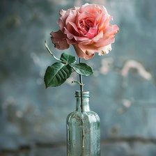 Схема вышивки «Пион в вазе»