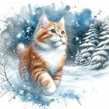 Схема вышивки «Котенок»