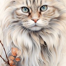 Схема вышивки «кот»