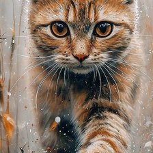 Схема вышивки «кот»